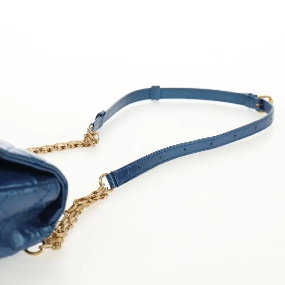 Chanel Matelasse Calfskin Chain Shoulder Bag Blue